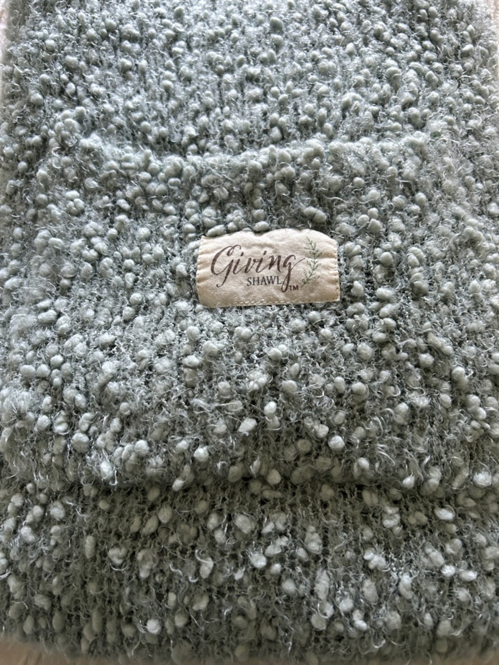 The Giving Shawl-Aqua - Picture 4 of 4